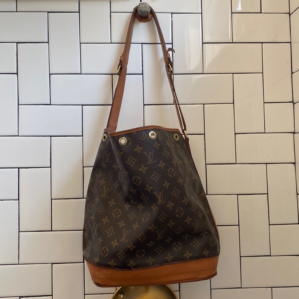 Vintage Louis Vuitton LV Shoulder Bag Noe Brown Monogram